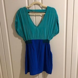 MYNE silk color block dress